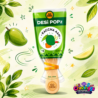GO DESi Popz | Kachcha Aam | Pack of 10 | Cravinggs