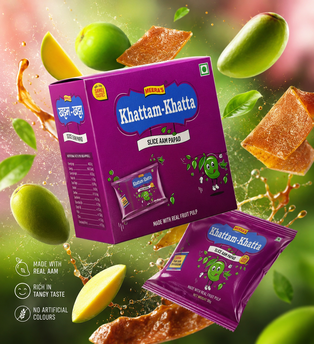 Khattam Khatta Big Aam Papad | Pack of 10 Pcs | Cravinggs