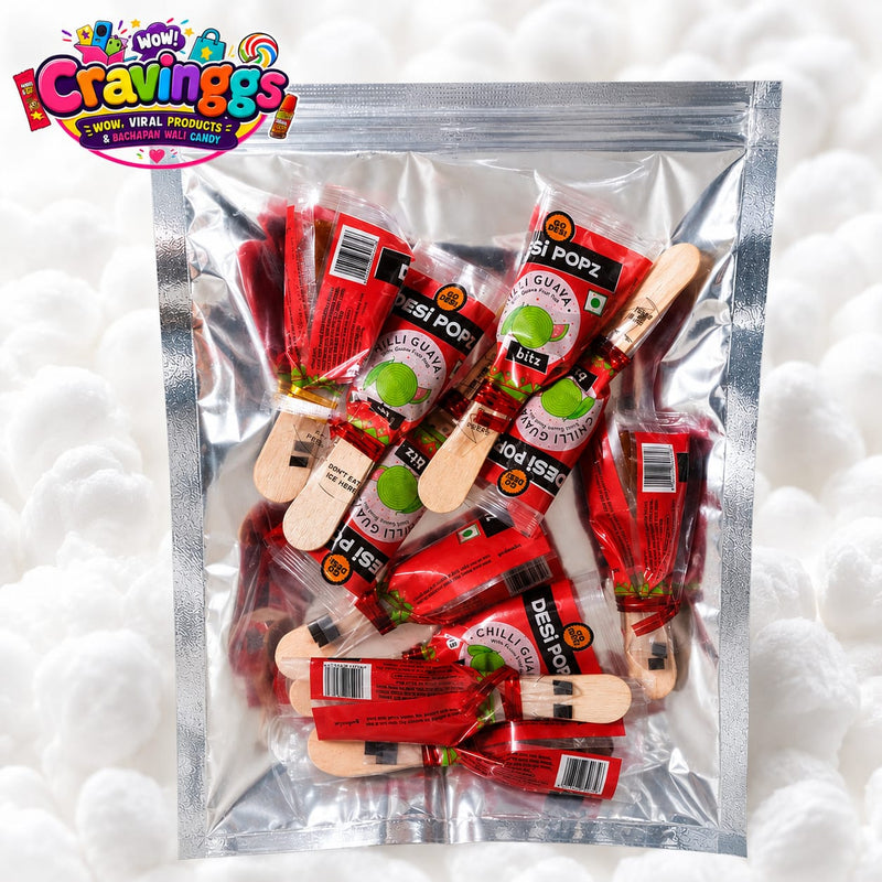 GO DESi Popz | Chili Guava | Pack of 10 | Cravinggs