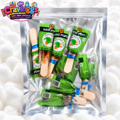 GO DESi Popz | Kachcha Aam | Pack of 10 | Cravinggs