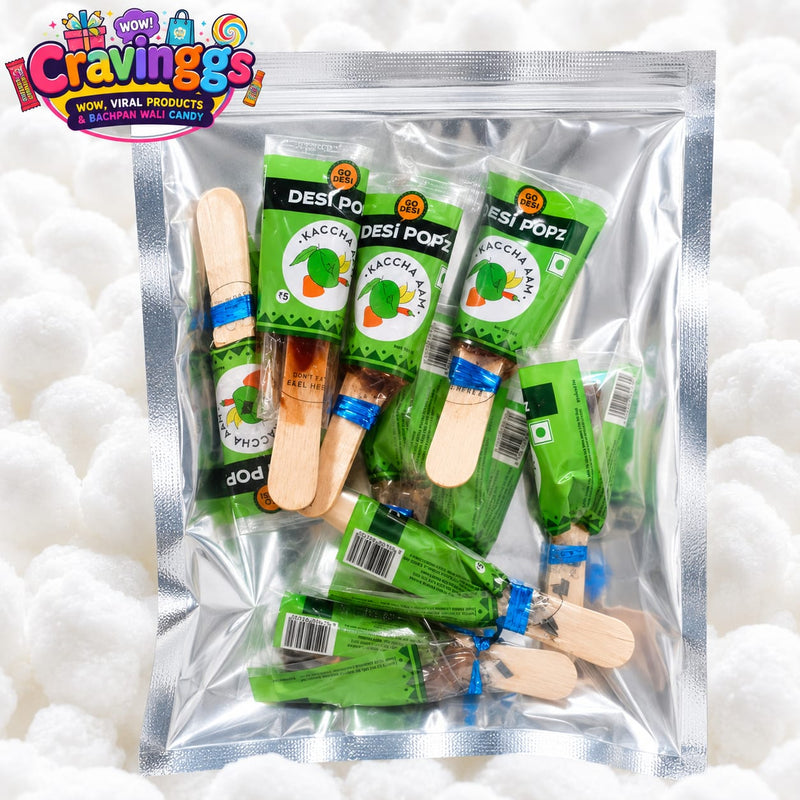 GO DESi Popz | Kachcha Aam | Pack of 10 | Cravinggs