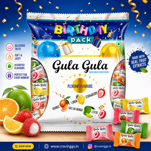 Gula Gula Birthday Candy Pack  | 200 g | Cravinggs